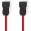 PC kabel NEDIS SATA datový kabel, 3 Gb/s | SATA 7-pin Zásuvka - SATA 7-pin Zásuvka | 0,5 m | Červená barva