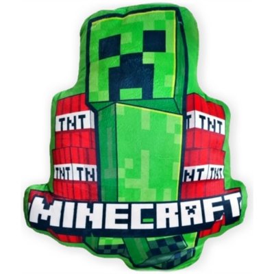 MLC Tvarovaný 3D polštář Minecraft motiv Creeper & TNT 35x37 – Zboží Dáma