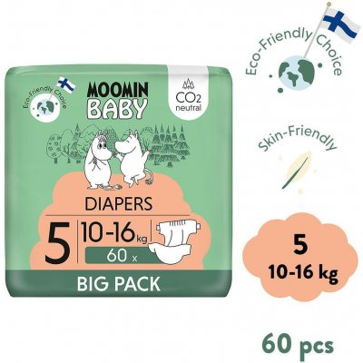 Moomin Baby eko 5 Maxi 10-16 kg 60 ks – Sleviste.cz