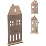 Orion Domeček plst/dřevo hnědý 22x5x38 cm – Hledejceny.cz