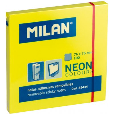 MILAN Blok lep NEON MILAN 76 x 76 mm žlutý – Hledejceny.cz