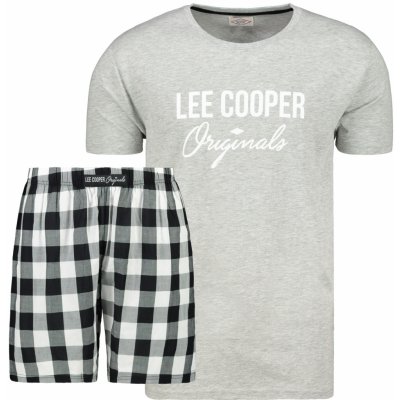 Lee Cooper pánské pyžamo krátké šedo černé