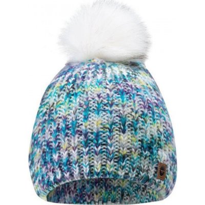 Hi-tec lady Vikna dámská pletená zimní čepice white/blue /lime melange – Hledejceny.cz