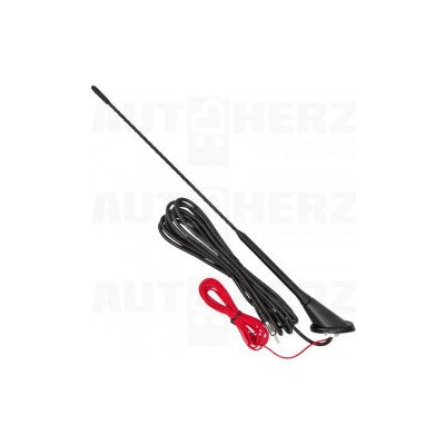 4CARS Anténa na auto střešní / autoanténa vnější - VW Golf se zesilovačem 40cm 5mm – Zboží Živě