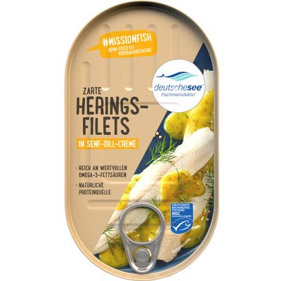 Deutsche See Filety ze sledě v hořčično koprovém krému 200 g – Zboží Dáma