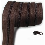 Zip spirálový hnědý 5 mm metráž – Zboží Dáma
