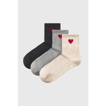 Only 3PACK ponožky Heart kotníkové vícebarevná