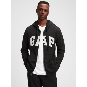 GAP Logo arch hoodie french terry Černá