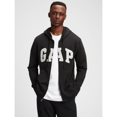 GAP Logo arch hoodie Černá