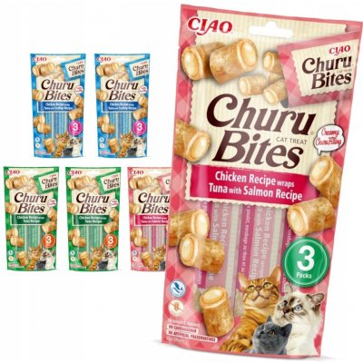 Churu Bites Chicken wraps & Tuna Salmon 3 x 10 g – Sleviste.cz
