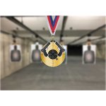 Akrylátová medaile Střelba krátké zbraně Zlatá – Zboží Dáma
