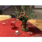 Miros vyšívaný vánoční ubrus tmavě červený 1 85X85 cm