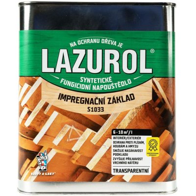 Barvy a laky Hostivař Lazurol S-1033, napouštědlo 2,5 L – Sleviste.cz