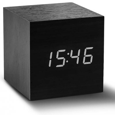 Gingko Design Cube Click Clock GK08W10 černá