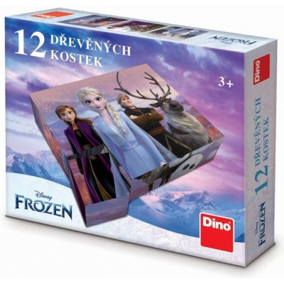 Dino FROZEN II 12 Dřevěné licenční kostky