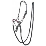 HKM Ohlávka provazová s otěžemi Strass petrolejová – Zboží Dáma