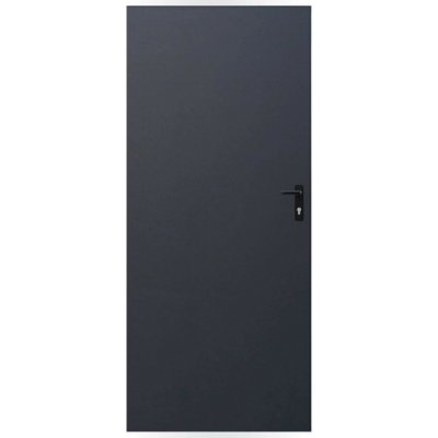 B2B Partner Plechové levé antracit 80 x 197 cm – Hledejceny.cz