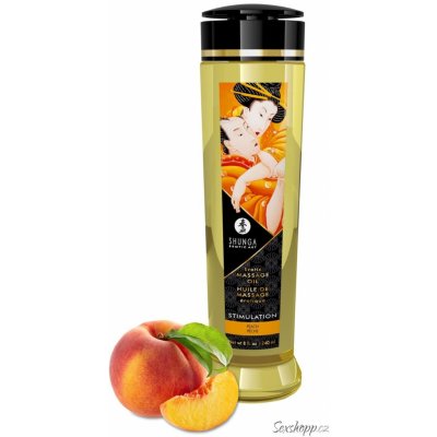 Shunga Erotic Massage Oil Stimulation Peach 240 ml – Zbozi.Blesk.cz