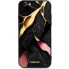 Pouzdro a kryt na mobilní telefon Apple Pouzdro Mobiwear Glossy Apple iPhone 6S - G021G Černý a zlatavý mramor