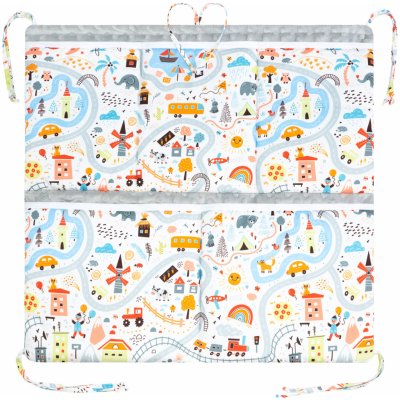 Esito luxusní kapsář na postýlku Minky World 53 x 53 cm modrá stříbrná – Zboží Mobilmania