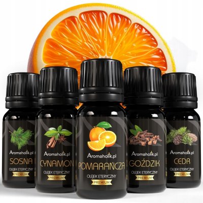 Aromaholik Sada esenciálních olejů 100% přírodních 5 x 10 ml – Hledejceny.cz