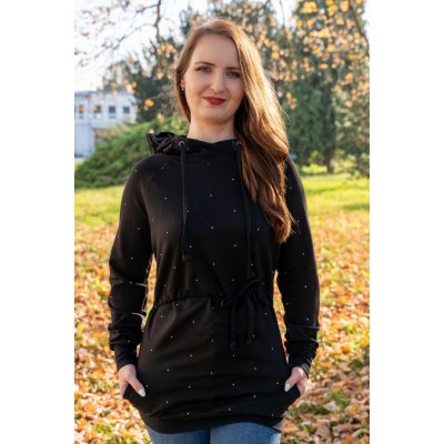 Jsem máma kojicí mikina černá s puntíky – Zboží Mobilmania