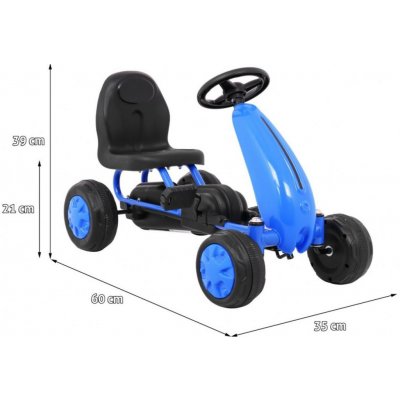 Gokart minikára šlapací auto modré pro nejmenší – Hledejceny.cz