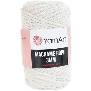 YarnArt Macrame Rope 751, 3mm - bílá