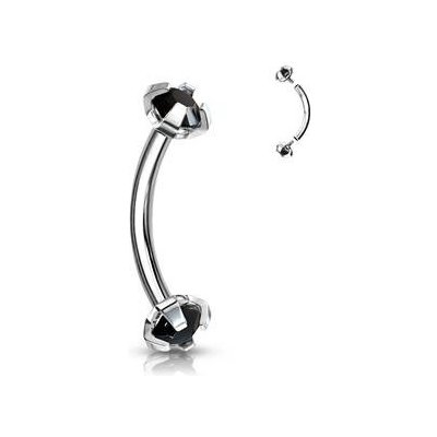 Šperky4U piercing do obočí s vnitřním závitem OB01005-K