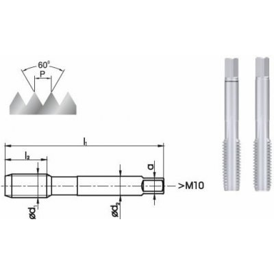 shumee Ruční závitníky Fanar 2 ks M24 X 3,00 6H Hss Din-352 – Hledejceny.cz