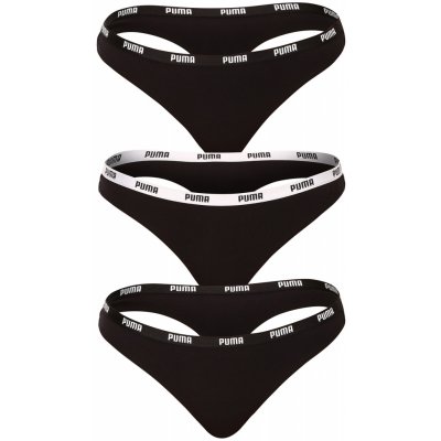 Puma 3PACK dámská tanga 503008001 200 černá – Zboží Dáma