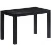 Jídelní stůl Petrashop Jídelní stůl černý 118 x 60 x 76 cm masivní mangovníkové dřevo Černý
