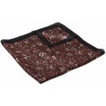 hedvábný šátek s potiskem tmavě hnědý – Sleviste.cz