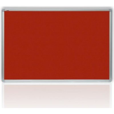 2x3 Filcová červená tabule v hliníkovém rámu 150 x 100 cm