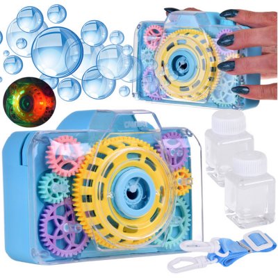 Majlo Toys Bublifuk na baterie fotoaparát Bubble Camera modrý