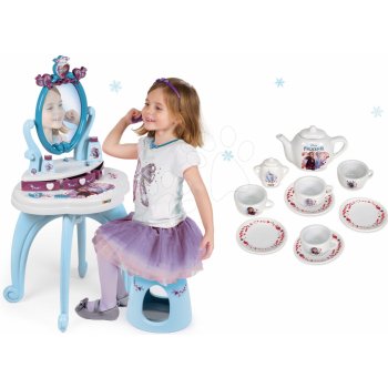 Smoby dětský kosmetický stolek a porcelánová sada Frozen