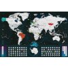 Nástěnné mapy Stírací mapa světa EN - silver classic XL