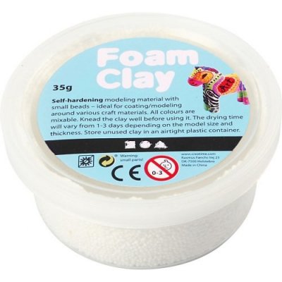 Creative Samotvrdnoucí modelovací hmota Foam Clay BÍLÁ – Hledejceny.cz