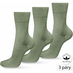 Happy Feet HF-24 Bavlněné pánské ponožky 3páry zelená