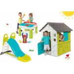 Smoby set domeček Pretty Blue skluzavky Toboggan KS a stolek 310064-5 – Sleviste.cz