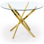 Halmar Jídelní stůl ESTEN čirá zlatá – Zboží Mobilmania