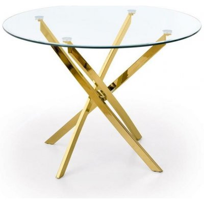 Halmar Jídelní stůl ESTEN čirá zlatá – Zboží Mobilmania