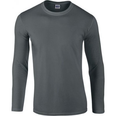 Pánské triko s dlouhým rukávem Gildan SoftStyle šedá uhlová G64400