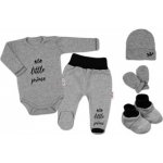 5-ti dílná soupravička do porodnice Little Prince šedá – Zboží Dáma