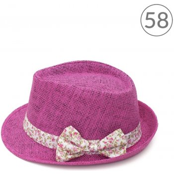 Art of Polo Dámský letní klobouk s mašlí růžovobílý cz15161.7 56 cm