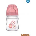 Canpol babies láhev se širokým hrdlem Newborn baby růžová 120ml – Zboží Dáma