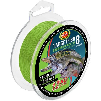 WFT Šnůra Targetfish 8 Chartreuse Zelená 150m 0,15mm 10kg – Zboží Dáma