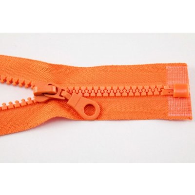 Dělitelný kostěný zip - délka (30 - 95 cm) - různé barvy 40 cm Oranžová – Zboží Mobilmania