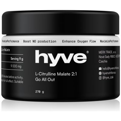 hyve 100 L-Citruline Maláte 2:1 270 g – Sleviste.cz