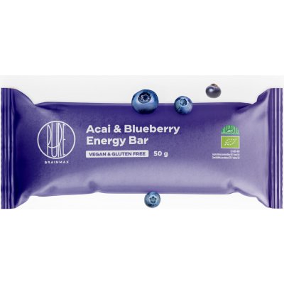 Energy BrainMax Pure Bar acai a borůvka BIO 50 g – Sleviste.cz